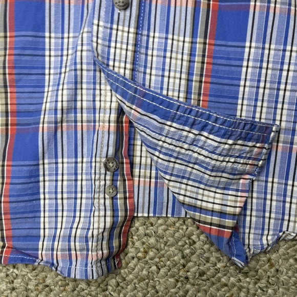 TwentyX Wrangler Button Down S/S Blue Plaid Western Rancher XL - Picture 11 of 14